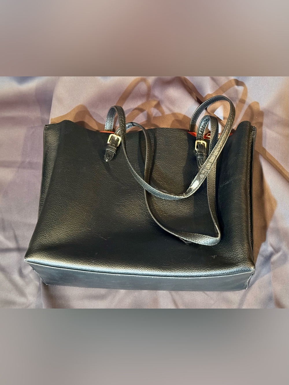 Coach Black Mollie with Red Interior Leather Tote Bag Used **PLEASE READ** - Picture 2 of 14